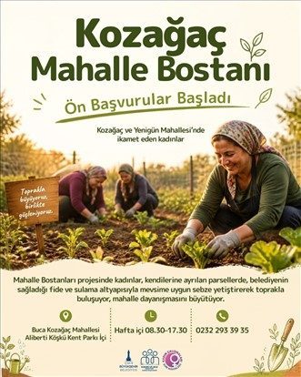 İzmir'de Kozağaç Mahalle Bostanı için başvurular başladı